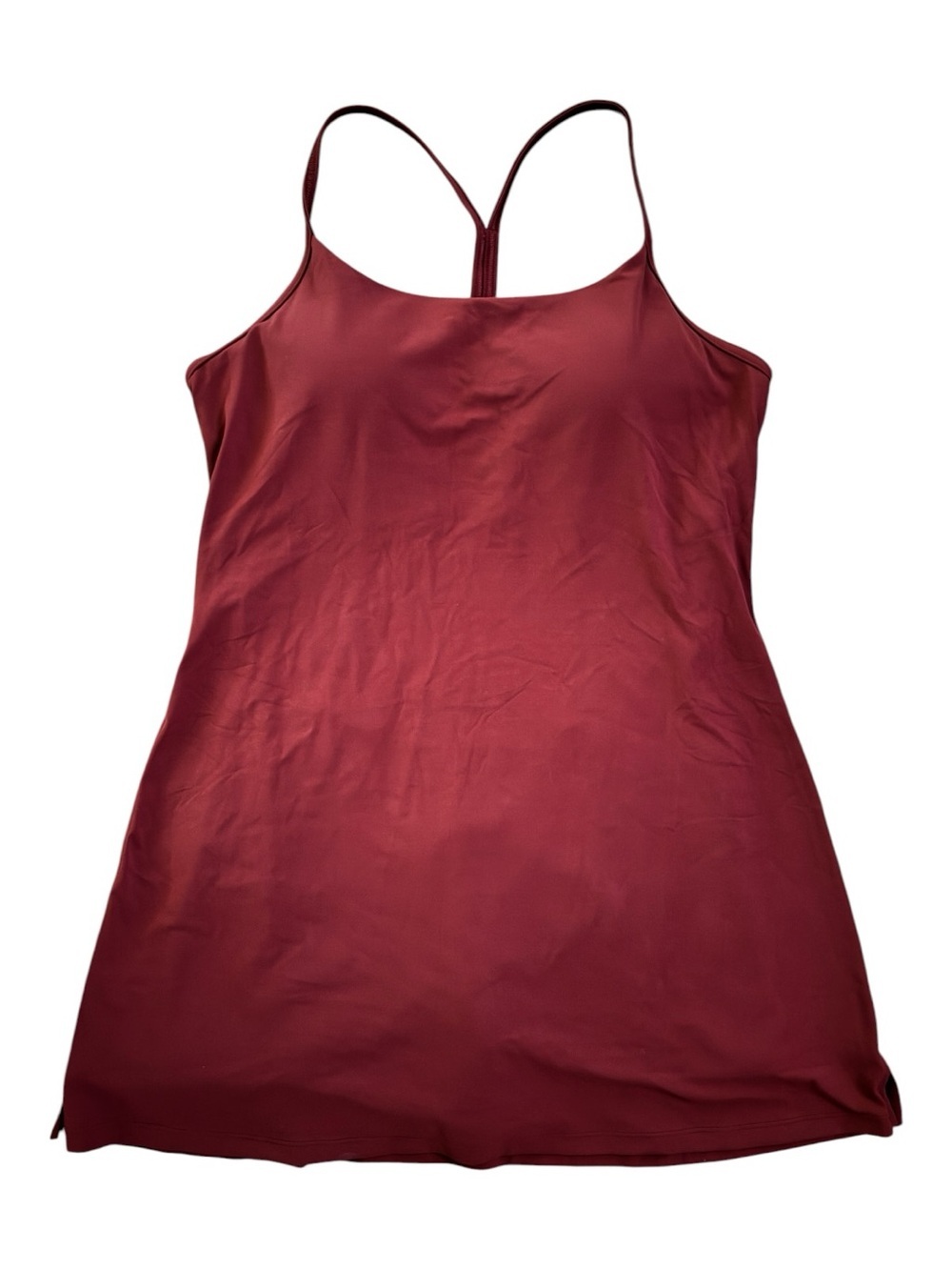 Lululemon Flow Y Dress Cranberry Charm NWT Built-In Shorts B/C Cup - Picture 12 of 16
